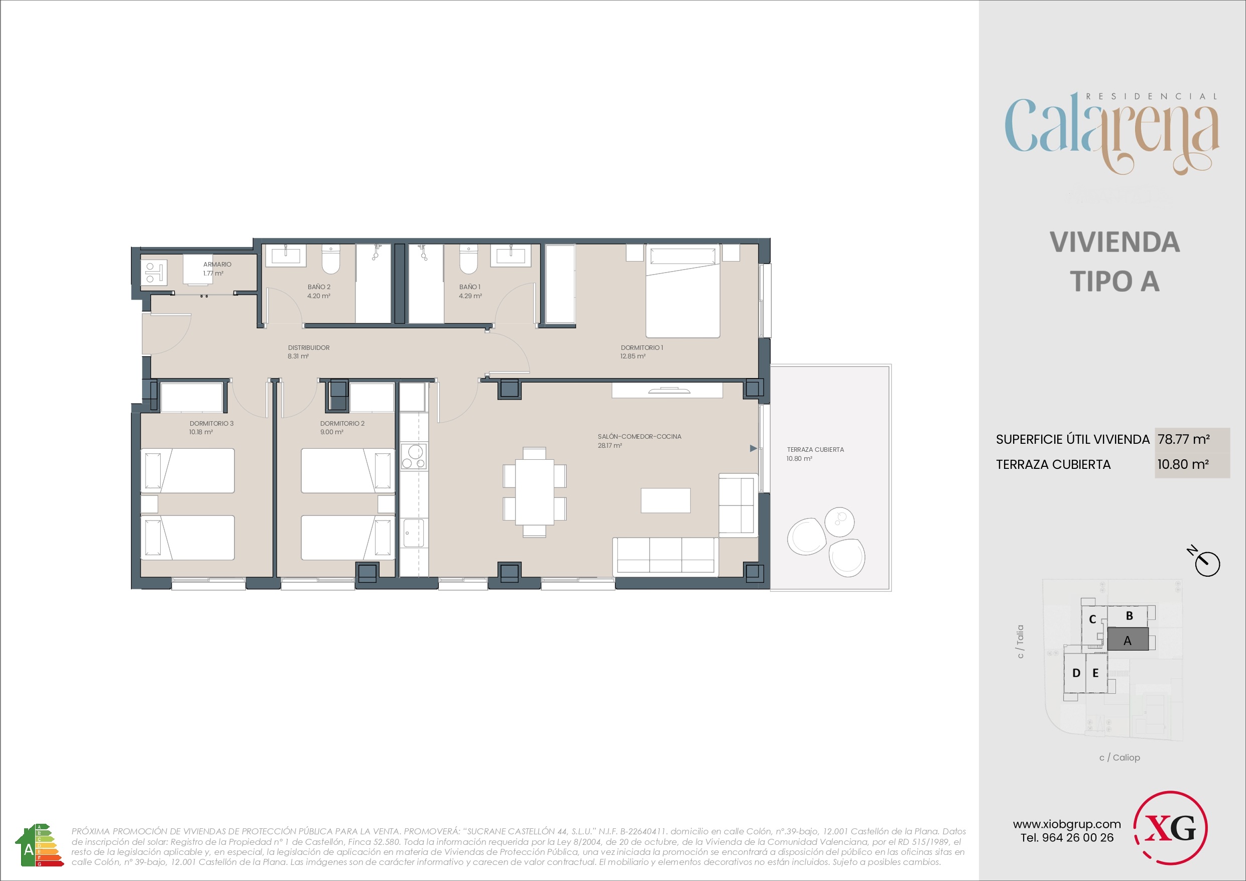 Plano Vivienda tipo A